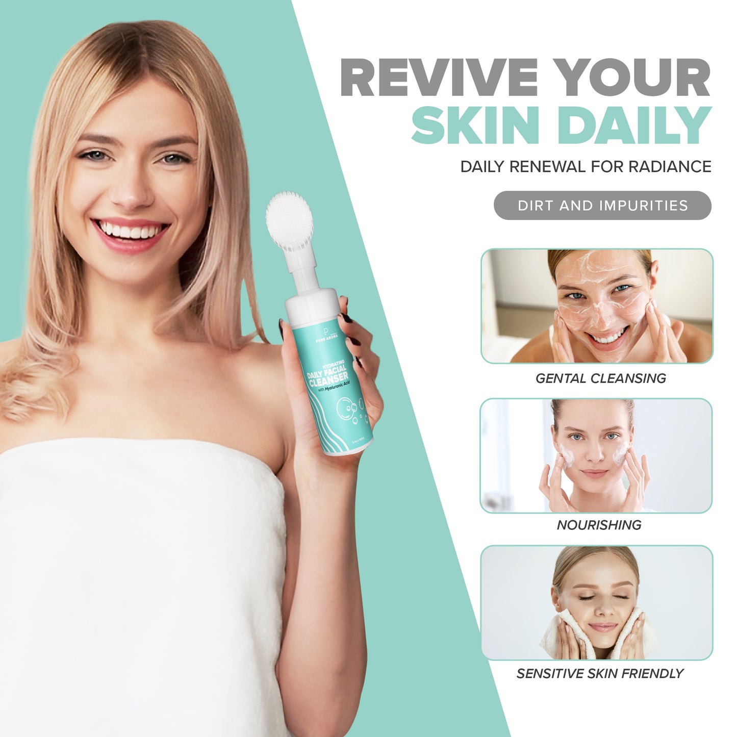 Hydrating Daily Facial Cleanser – Gentle & Refreshing Cleans