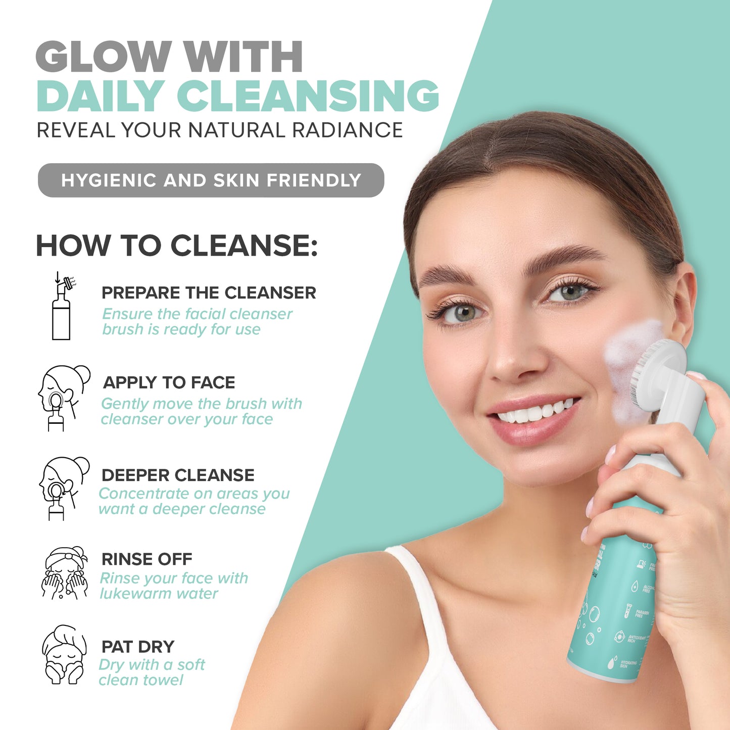 Hydrating Daily Facial Cleanser With Hyaluronic Acid and Glycerin For All Type Of Skin